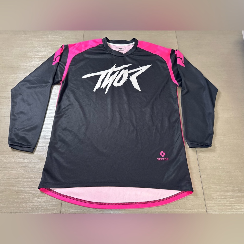 Thor Black and Pink Performance Jersey